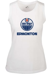 Levelwear Edmonton Oilers Womens White Macy Home Turf Tank Top