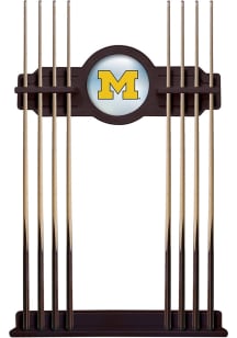 Ash Michigan Wolverines Solid Wood Cue Rack Pool Table