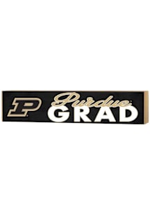 KH Sports Fan Purdue Boilermakers Grad graduation graphic Sign - Black
