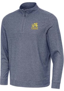 Mens Drexel Dragons Navy Blue Antigua Subtle Qtr Zip Pullover