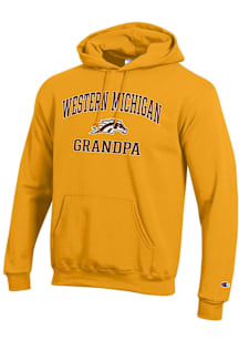 Champion Western Michigan Broncos Mens Gold Grandpa Powerblend Long Sleeve Hoodie