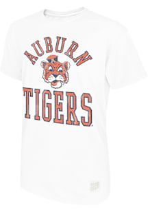 Original Retro Brand Auburn Tigers White Football Oversized Number One Short Sleeve Fashion T Shir..