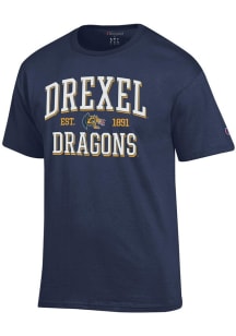 Drexel Dragons Navy Blue Champion Est Date Jersey Short Sleeve T Shirt