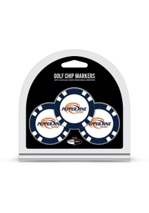 Pepperdine Waves Poker Chip 3 Pack Golf Ball Marker