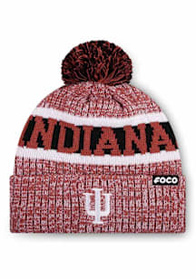 Forever Collectibles Indiana Hoosiers Crimson Wordmark Heather Light Up Beanie Mens Knit Hat