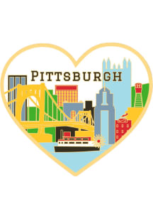 Pittsburgh Skyline Heart Stickers