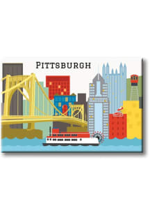 Pittsburgh Skyline Heart Magnet