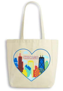 Chicago Skyline Heart Reusable Bag