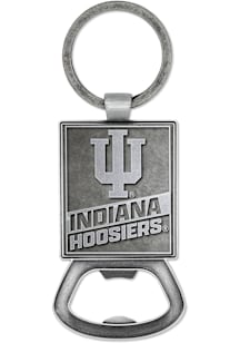 Indiana Hoosiers Double Sided Pewter Bottle Opener Keychain - Grey