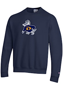 Mens Drexel Dragons Navy Blue Champion Tackle Twill Arch Name Crew Sweatshirt