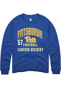 Cameron Rosinsky Rally Mens Blue Pitt Panthers NIL Arch Logo Player Crew