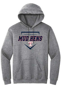 Summit Sportswear Toledo Mud Hens Mens Graphite Homeplate Long Sleeve Hoodie