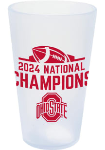 White Ohio State Buckeyes 2024 Football National Champions Silicone Pint Glass