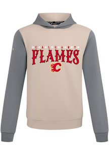 Levelwear Calgary Flames Mens Tan Ultimate Snowflakes Long Sleeve Hoodie