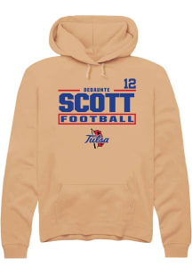 Dedaunte Scott Rally Mens Gold Tulsa Golden Hurricane NIL Stacked Box Player Hood