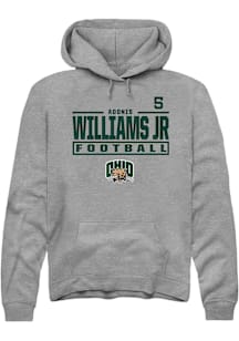 Adonis Williams Jr. Ohio Bobcats Mens Graphite Football NIL Stacked Box Player Hood
