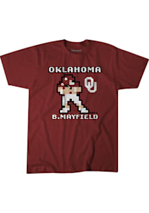 Baker Mayfield Oklahoma Sooners Crimson Retro Baller Short Sleeve Fashion Player T Shirt