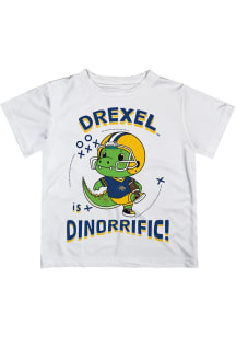 Toddler Drexel Dragons White Vive La Fete Dino-Riffic Short Sleeve T-Shirt