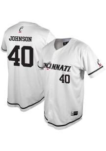 Hudson Johnson Genuine Collective Mens White Cincinnati Bearcats NIL Jersey