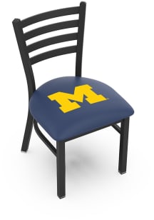 Black Michigan Wolverines Stationary Black Wrinkle Finish Pub Stool