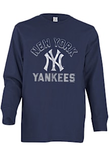 New York Yankees Youth Navy Blue Renegade Long Sleeve T-Shirt