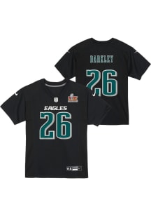 Saquon Barkley Philadelphia Eagles Boys Black Nike Barkley 2024 Super Bowl Participant LIX Patch F..