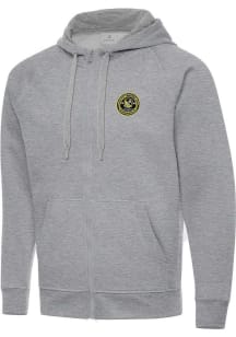 Antigua Pittsburgh Riverhounds SC Mens Grey Victory Long Sleeve Full Zip Jacket