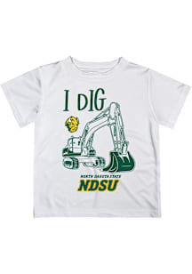 Vive La Fete North Dakota State Bison Infant Excavator Short Sleeve T-Shirt White