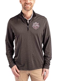 Cutter and Buck Indiana Hoosiers Mens Black 2025 CFP National Champions Virtue Eco Pique Micro Str..