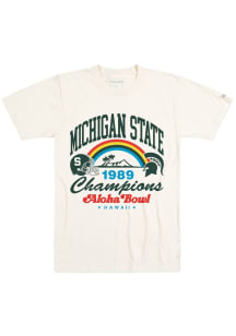 Homefield Michigan State Spartans White 1989 Aloha Bowl Champions Short Sleeve Fashion T Shirt
