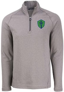 Cutter and Buck Seattle Sounders FC Mens Graphite Pehastin Long Sleeve Qtr Zip Pullover