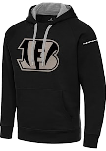 Antigua Cincinnati Bengals Mens Black Victory Hood Long Sleeve Hoodie
