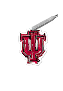 Indiana Hoosiers Justin Patton Logo Ornament - Crimson