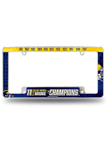 Michigan Wolverines Multi Champ All Over Chrome License Plate Frame - White