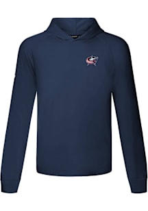 Levelwear Columbus Blue Jackets Mens Navy Blue Dimension Long Sleeve Lightweight Hoodie