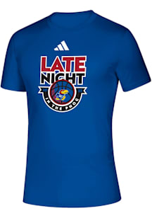 Adidas Kansas Jayhawks Blue Late Night At The Phog Short Sleeve T Shirt