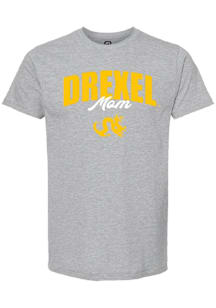 Summit Sportswear Drexel Dragons Womens Grey Mom Short Sleeve T-Shirt