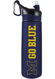 Navy Blue Michigan Wolverines 24oz Tritan Plastic Water Bottle