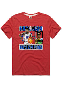 VJ Edgecombe Philadelphia 76ers Red NBA Jam 2.0 Short Sleeve Fashion Player T Shirt
