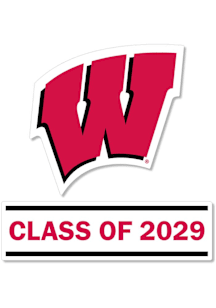 Wisconsin Badgers 3 Inch Class of 2029 Auto Decal - Red