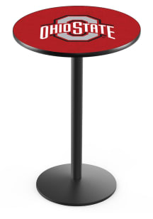 Black Ohio State Buckeyes Black Round Base Pub Table