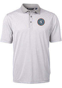 Cutter and Buck New York City FC Grey Virtue Eco Pique Micro Stripe Big and Tall Polo