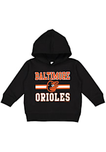 Baltimore Orioles Toddler Black Home Team Long Sleeve Hooded Sweatshirt