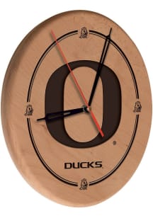 Brown Oregon Ducks Laser Engraved Wall Clock