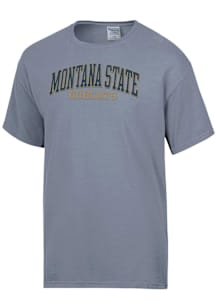 ComfortWash Montana State Bobcats Grey Arch Mascot Garment Dyed Short Sleeve T Shirt