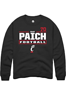 Cray Paich Cincinnati Bearcats Mens Black NIL Stacked Box Player Crew