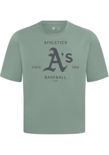 Levelwear Oakland Athletics Green Signature Knit Crossway Short Sleeve Fashion T Shirt