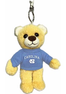 North Carolina Tar Heels 4.5inch Fluffy Bear Keychain - Light Blue