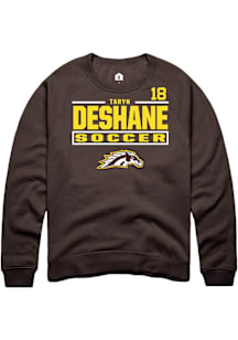 Taryn Deshane Western Michigan Broncos Mens Brown NIL Stacked Box Player Crew