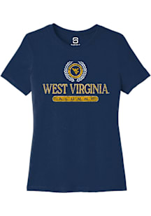 Summit Sportswear West Virginia Mountaineers Womens Navy Blue Alumni Short Sleeve T-Shirt